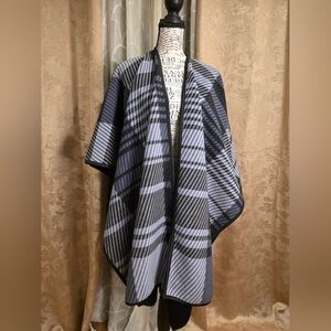 Ike Behar Black and Gray Women's Cape